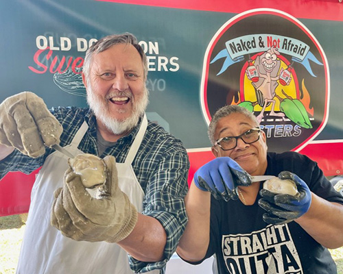 Oyster festival tasting tent